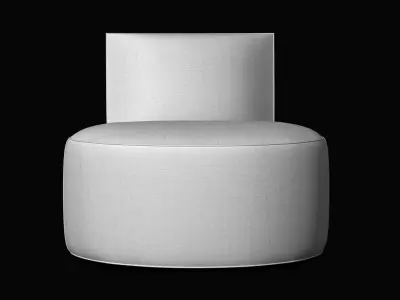Tacchini baobab round armless chair 3D model