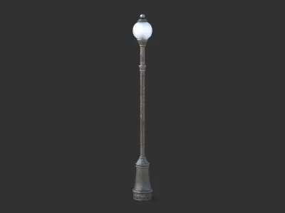 Street Lamp Low-poly 3D model