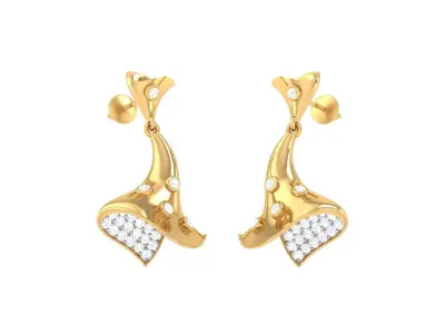 GemStone Diamond Light weight earring 29 3D print model