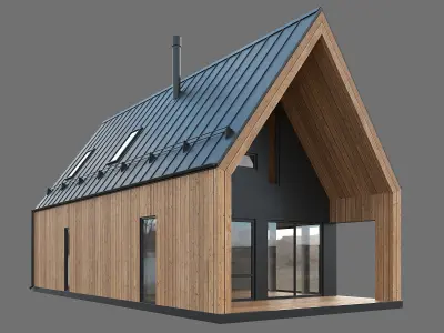 Barn House 01 3D model purchase