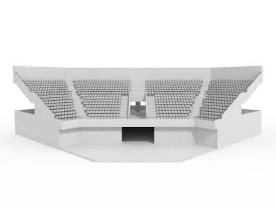 Stadium Tribune 03 Corner 3D model