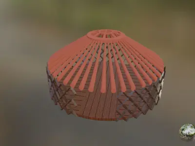 mongolian tent Low-poly 3D model