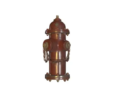 Old Fire Hydrant Urban environment prop 3D model