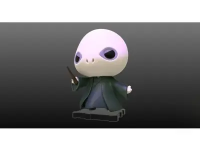 Harry Potter vs Lord Voldemort 3D Printed Figures 3D print model