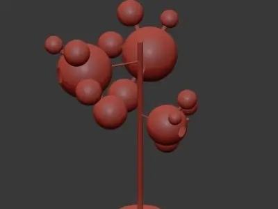 LED design BUBBLE floor lamp 14 3D model