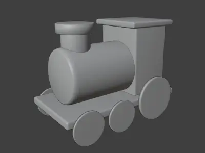 Toy train Free 3D model