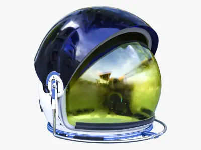 Astronauts helmet  Low-poly 3D model