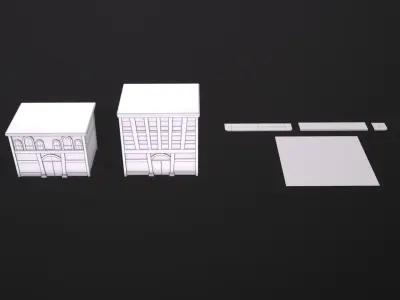 FREE Cartoon pack - Buildings  Free low-poly 3D model