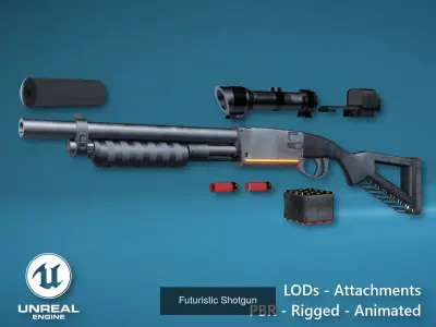 Futuristic Weapons 3D Model Pack