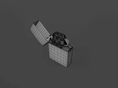 High Poly Realistic Zippo Lighter 3D model