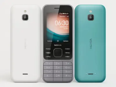 nokia 6300 all colours 3D model