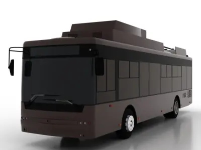 Trolleybus Ursus T70116 Low Low-poly 3D model