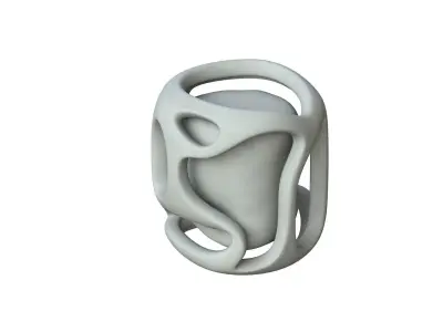 SciFi Shape Object Low Poly Low-poly 3D model 8