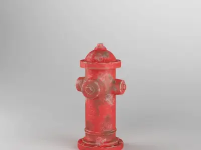 Hydrant fire 3D model