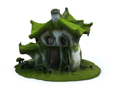 Fantasy Forest House 3 Low-poly 3D model
