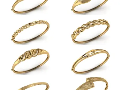 57 Models Women Bracelets Womens Bracelet Plain Models  3DM STL 3D Model Pack