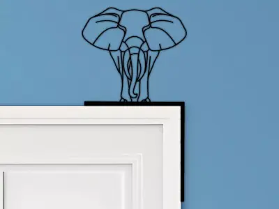 Elephant Door Corner Decor 3D print model order