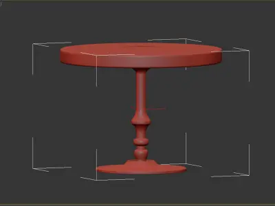 COFFEE TABLE SUE BRASS 3D model