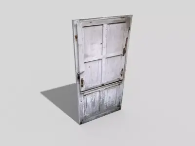 low poly door Low-poly 3D model 5