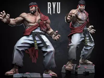 Ryu Street Fighter 3D print model