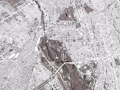 Cityscape Bronx New York USA 3D model