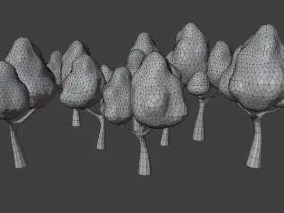 tree cartoon 3D model