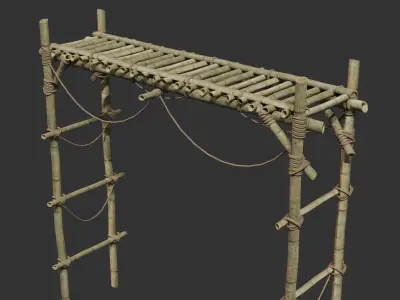 Bamboo Bridge 3D model