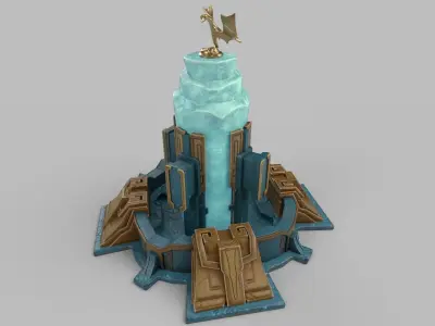 Stylized tower Low-poly 3D model buy