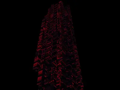 Sci fi Skyscrapers 4 3D model