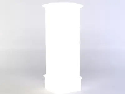 White column Low-poly 3D model