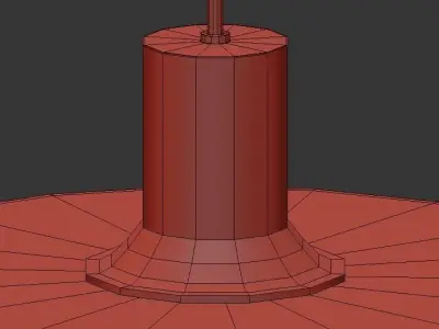 CALCITE pendant light in gold and marble 3D model