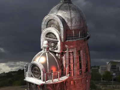 Observatory Tower  Dome Temple  3D model