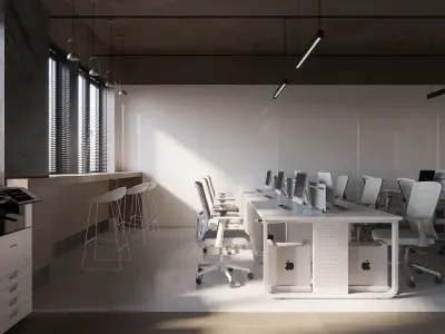 Modern Office Design 3D Model 3D model