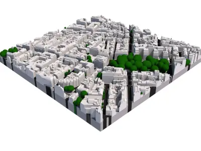 London city tile Level 2 block TQ2880 North East 3D model