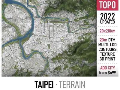 Taipei Low-poly 3D model