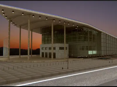 Congress Palace Low-poly 3D model