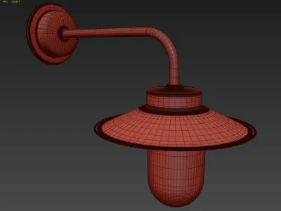 Exterior metal lamp 3D model