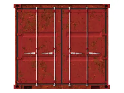 Sea Container new And Old With Rust 3D model