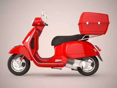 Pizza Delivery Scooter 3D model
