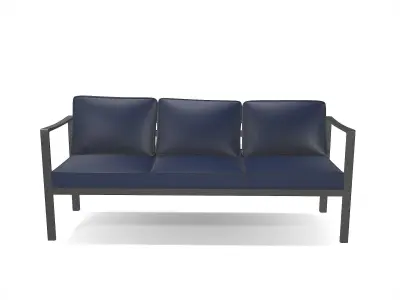 out bench sling fabric 007 Low-poly 3D model