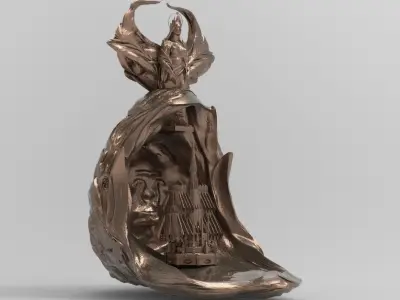 Easter Holy city sculpture  3D model