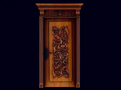 THE DOOR ornate wooden 3D model