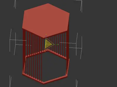 SIDE TABLE QUEENBEE GOLD 3D model