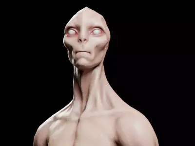 Alien B Low-poly 3D model