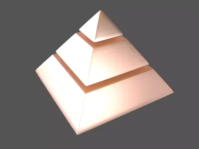 Layer Pyramid v1 005 Low-poly 3D model