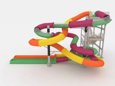 Waterpark Slide 3 3D model