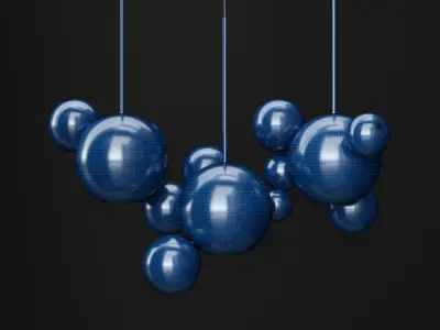 Giopato and Coombes BOLLE 14 bubble FROST and BLACK 3D model