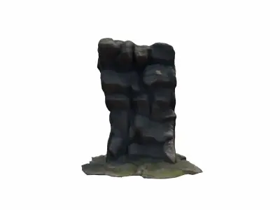 3d Render  Natural Cliff Barrier By Sea Edge 3D model