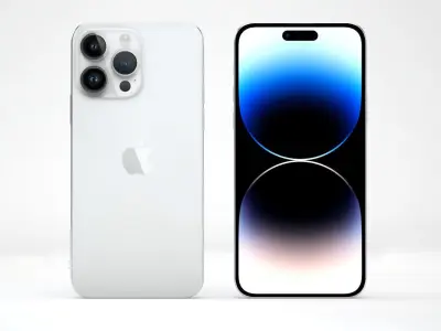 iPhone 14 Pro Max Silver 3D model