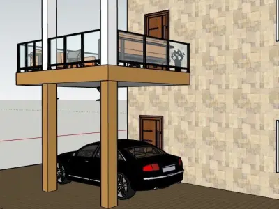 LUXURY HOUSE WITH SKP AND OBJ FILE 3D model